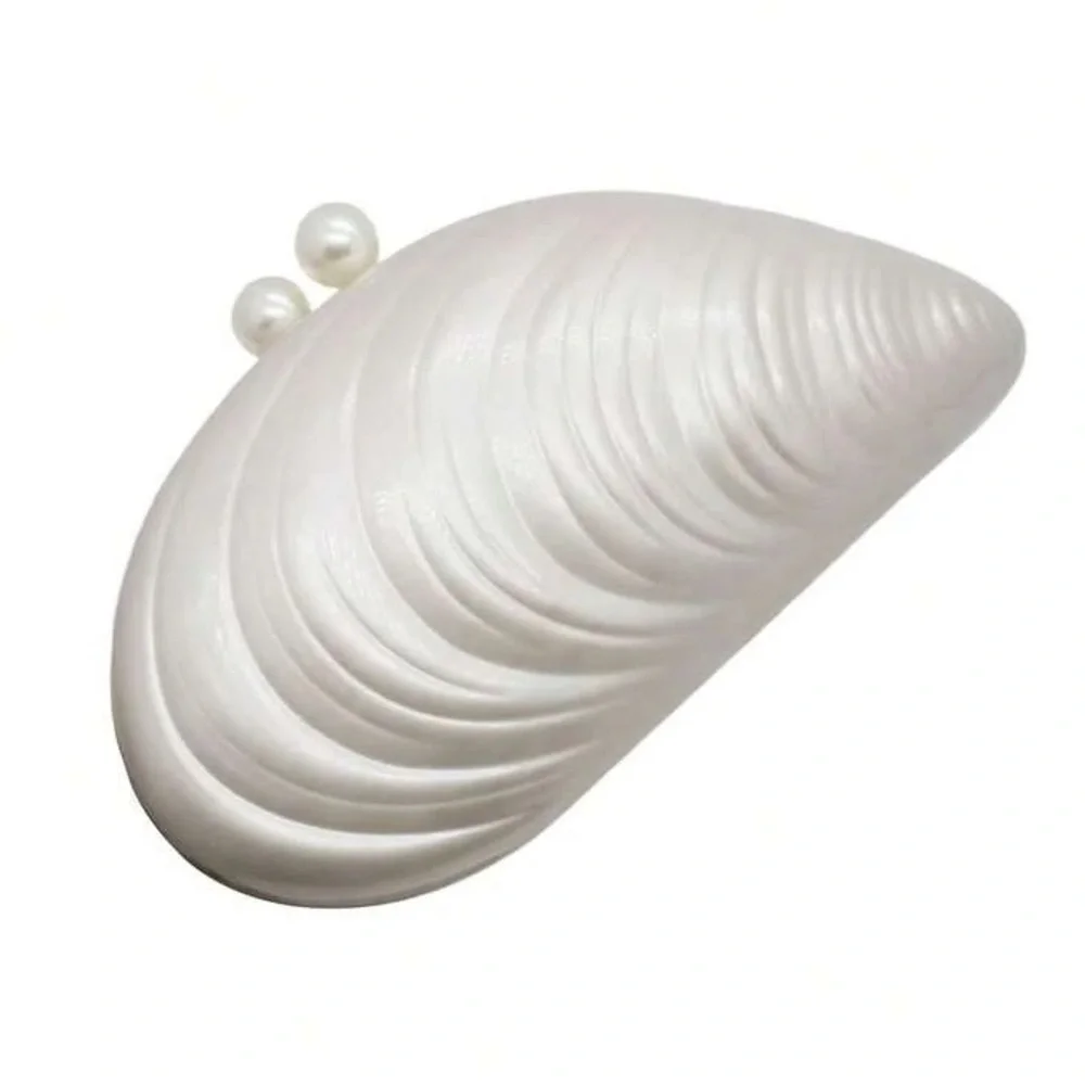 Pearlescent Shell Clutch